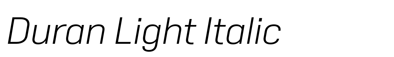 Duran Light Italic